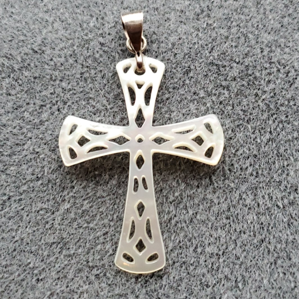 Mother Of Pearl Cross Pendant